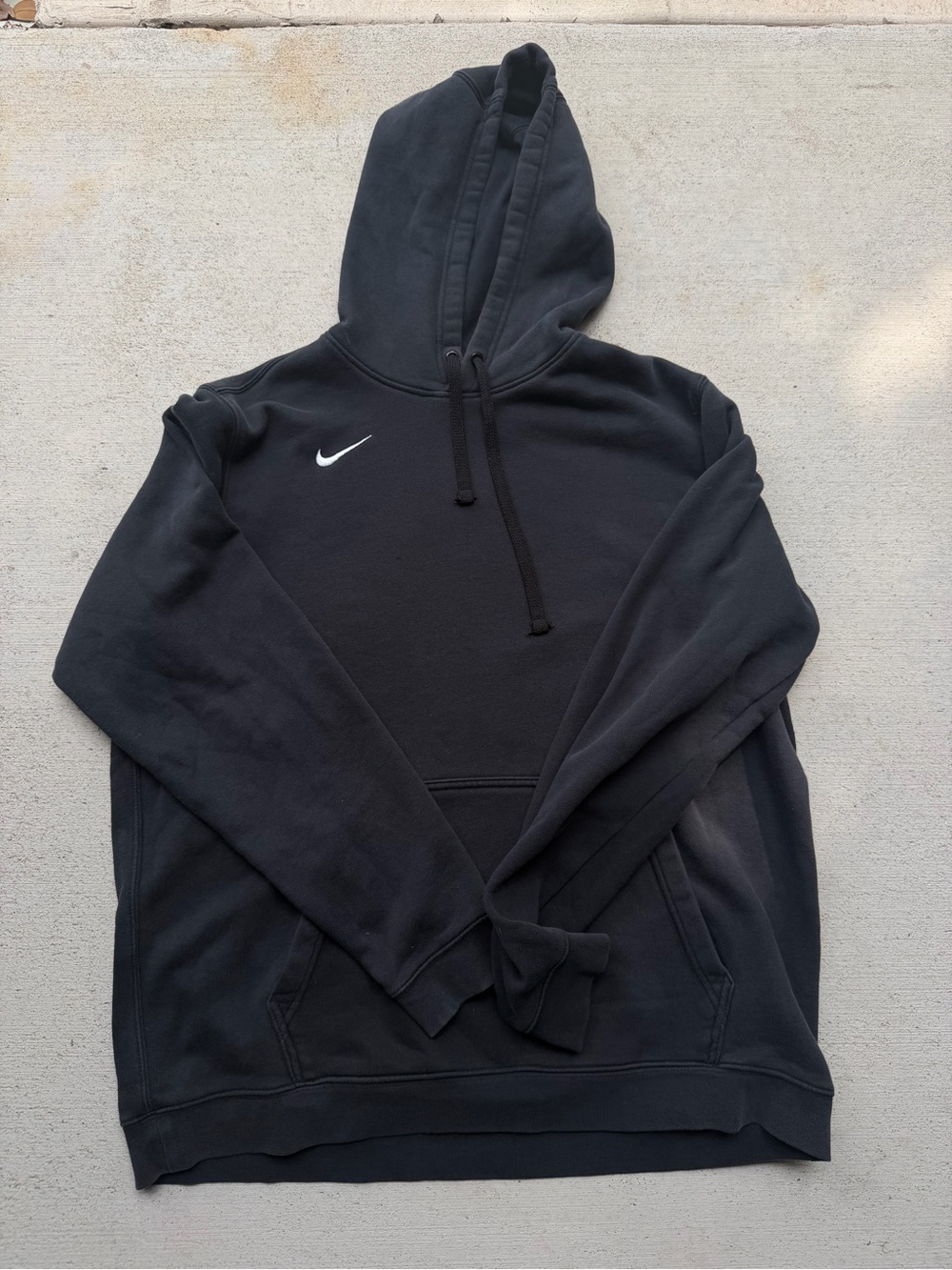Nike Black Hoodie with White Swoosh Logo